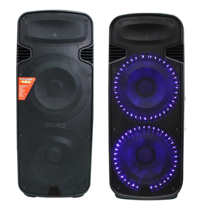 Professional Dual 2X15″ 200W Bluetooth Speaker PA DJ Light