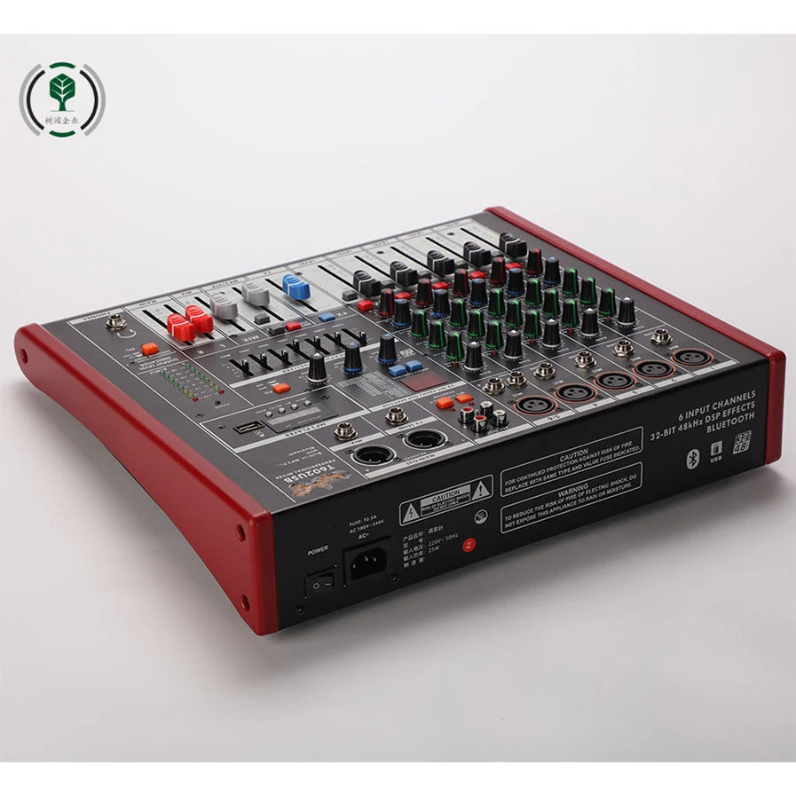 Professional Grade 6-Channel Flexible Input Professional Audio Mixer