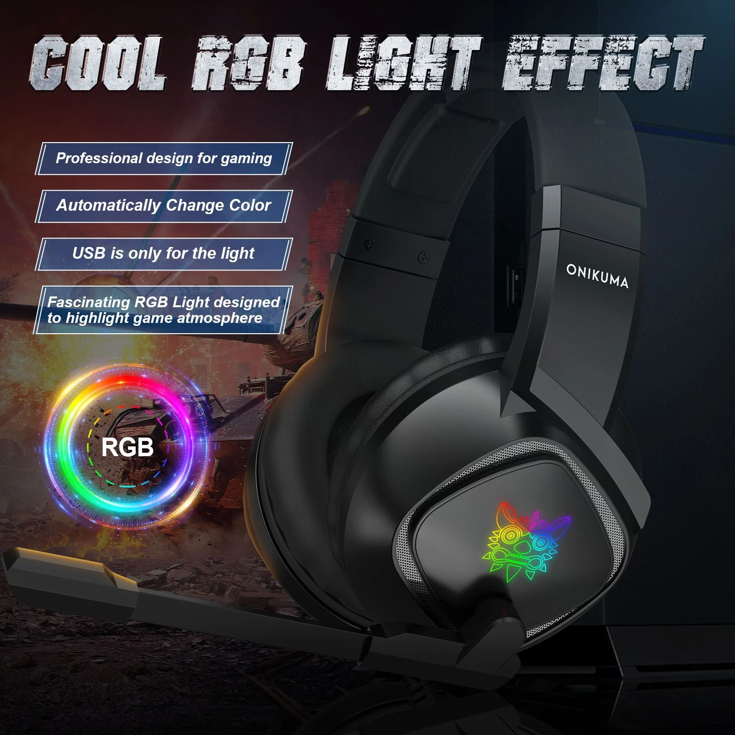 Professional Headphones Over Ear Wired Headset with Microphone Headphone