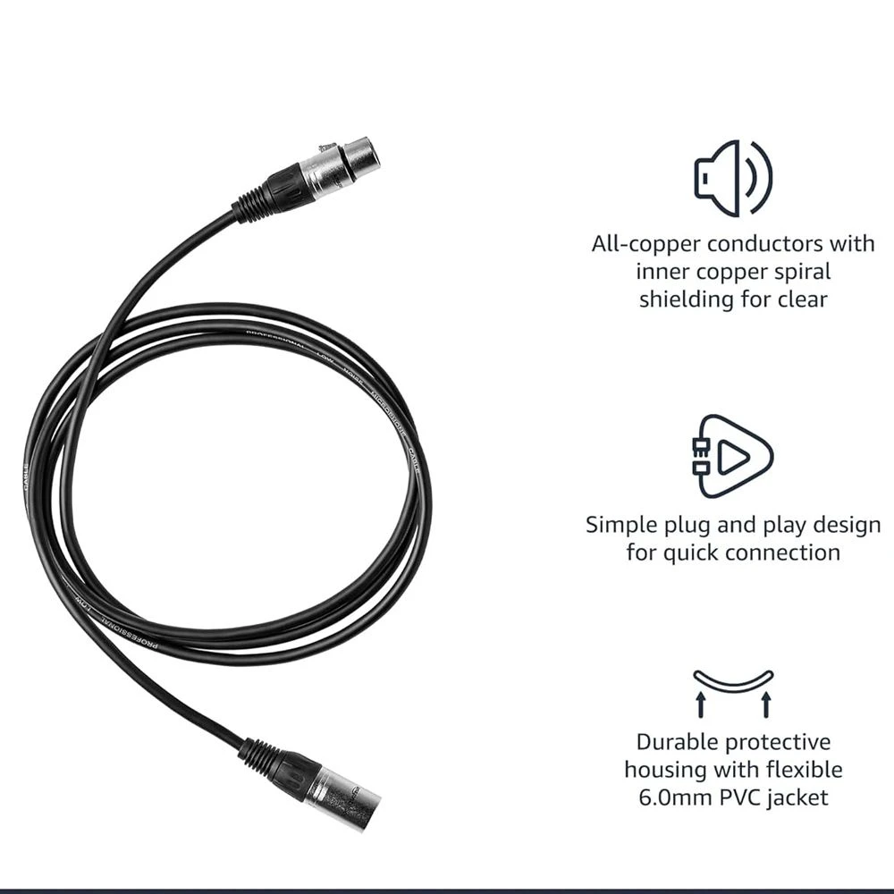 Professional Microphone Bulk Cable with 5m XLR Connector for Clarity