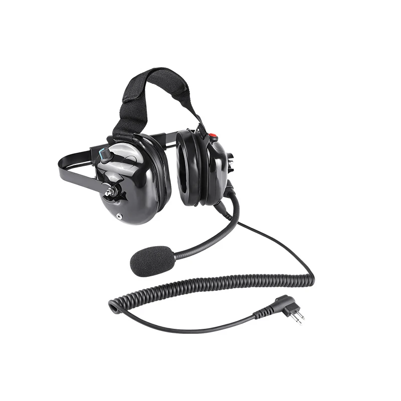 Professional Noise Canceling Headphones Racing Headset for Kenwood 2-Pin Two-Way Radios