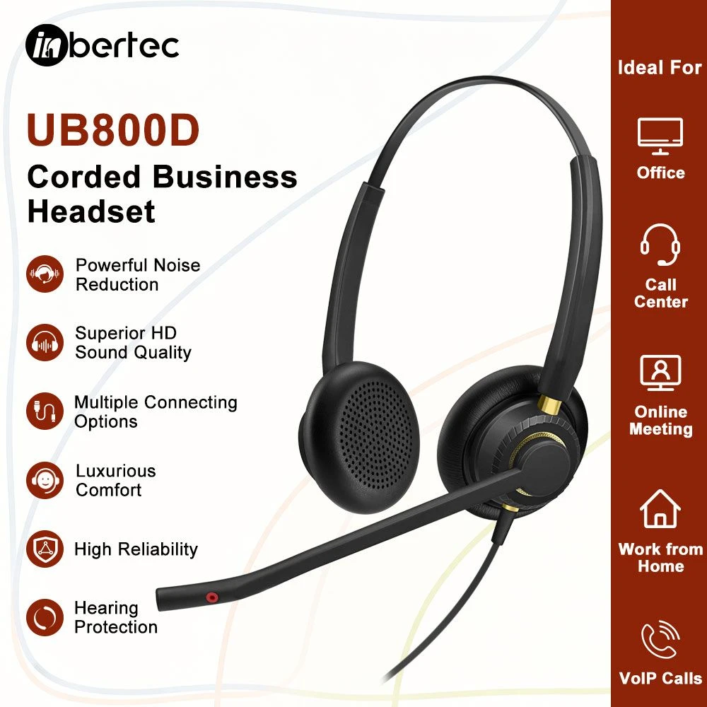 Professional Noise Canceling Headsets Ub800p with Qd Connector for UC Business Work