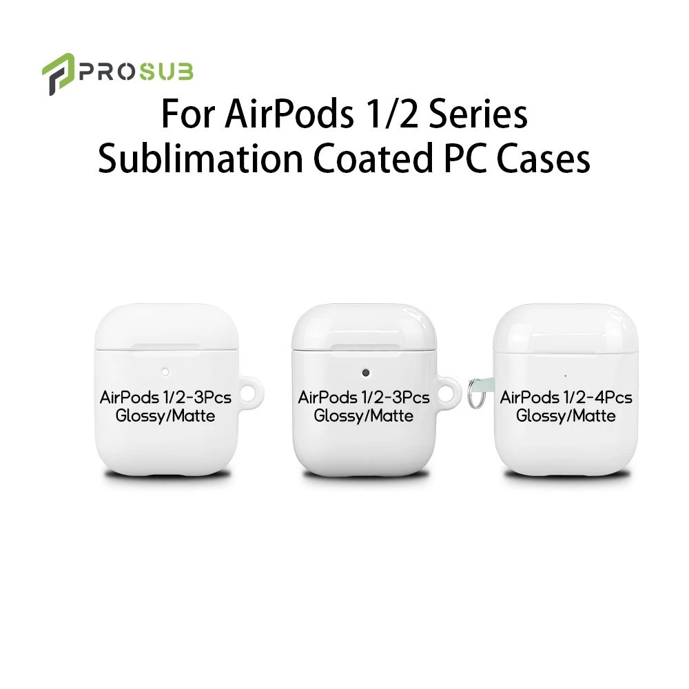 Prosub Sublimation Blanks Earphone Case for Airpods 1/2 Glossy/Matte