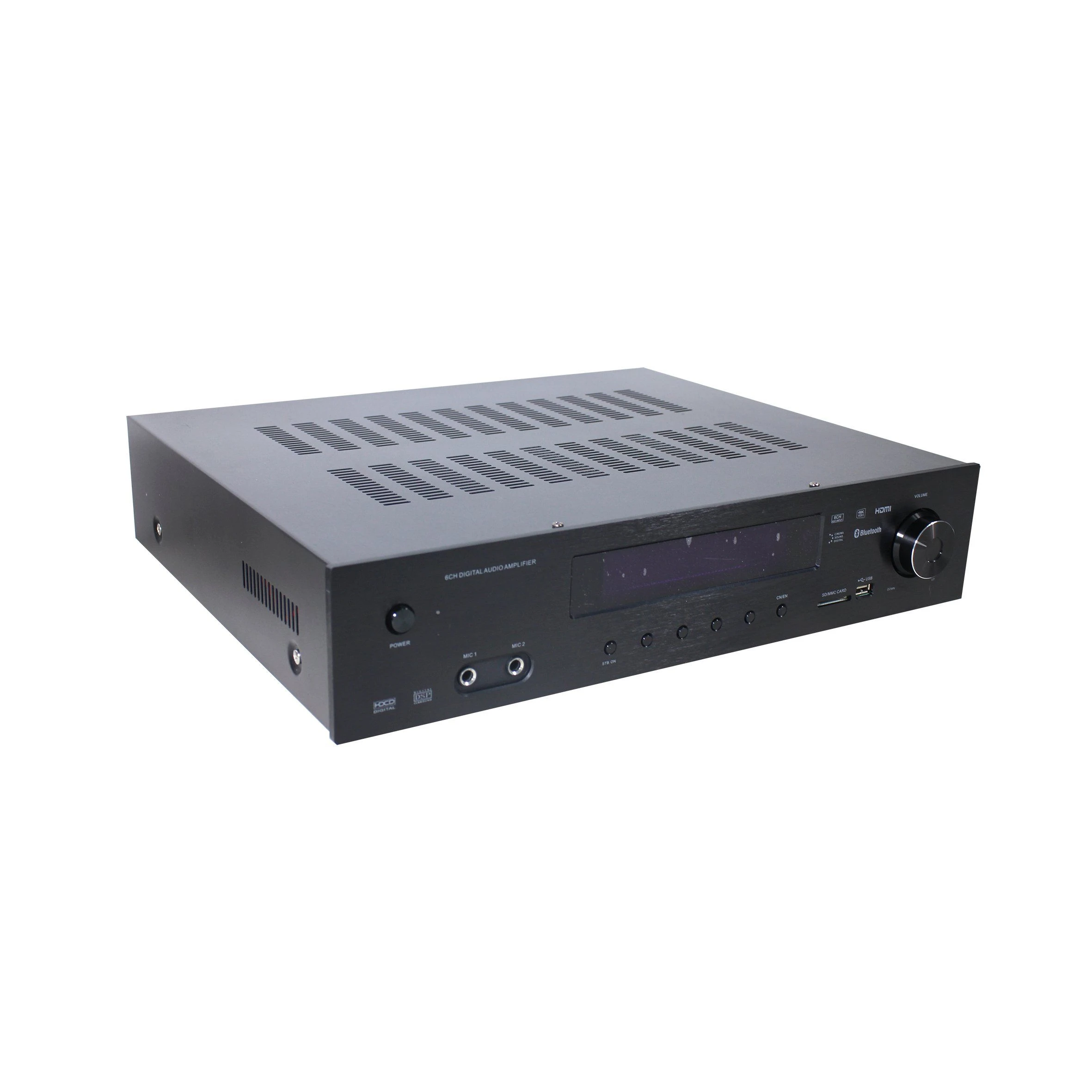 Public Address Bluetooth FM Mixer Power AMP PA Sound Audio Amplifier for School and 5.1 Home
