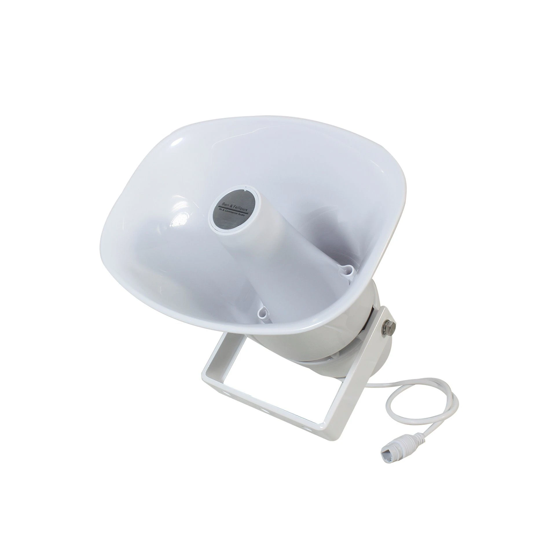 Public Address Wireless TCP/IP Network 30W Active ABS Waterproof Horn Speaker with Built-in Amplifier and Poe IP Horn Speaker for PA System