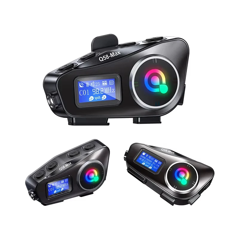 Q58 Waterproof Motorcycle Helmet Intercom -Compatible Riding Wireless Helmet Intercom Headset
