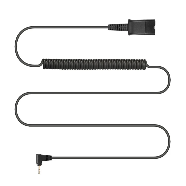 Qd Adapter Telephone Headset Extension Cable 2.5mm Rj9 Rj11 Call Center Headset Accessory