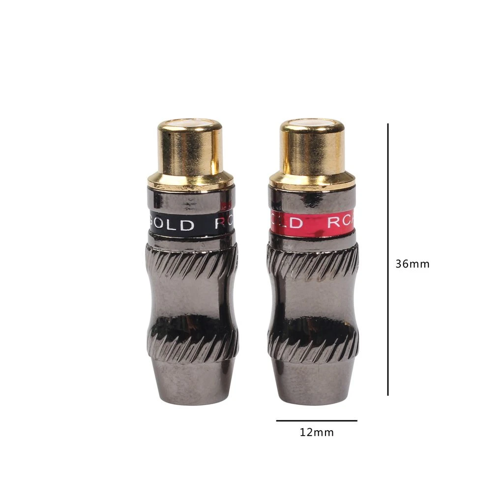 RCA Female Plug Audio Connector Speaker Jack Wire Connectors
