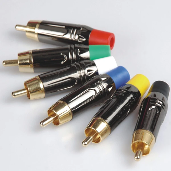 RCA Male Connector Audio Male Connector Gun Color (R-044)
