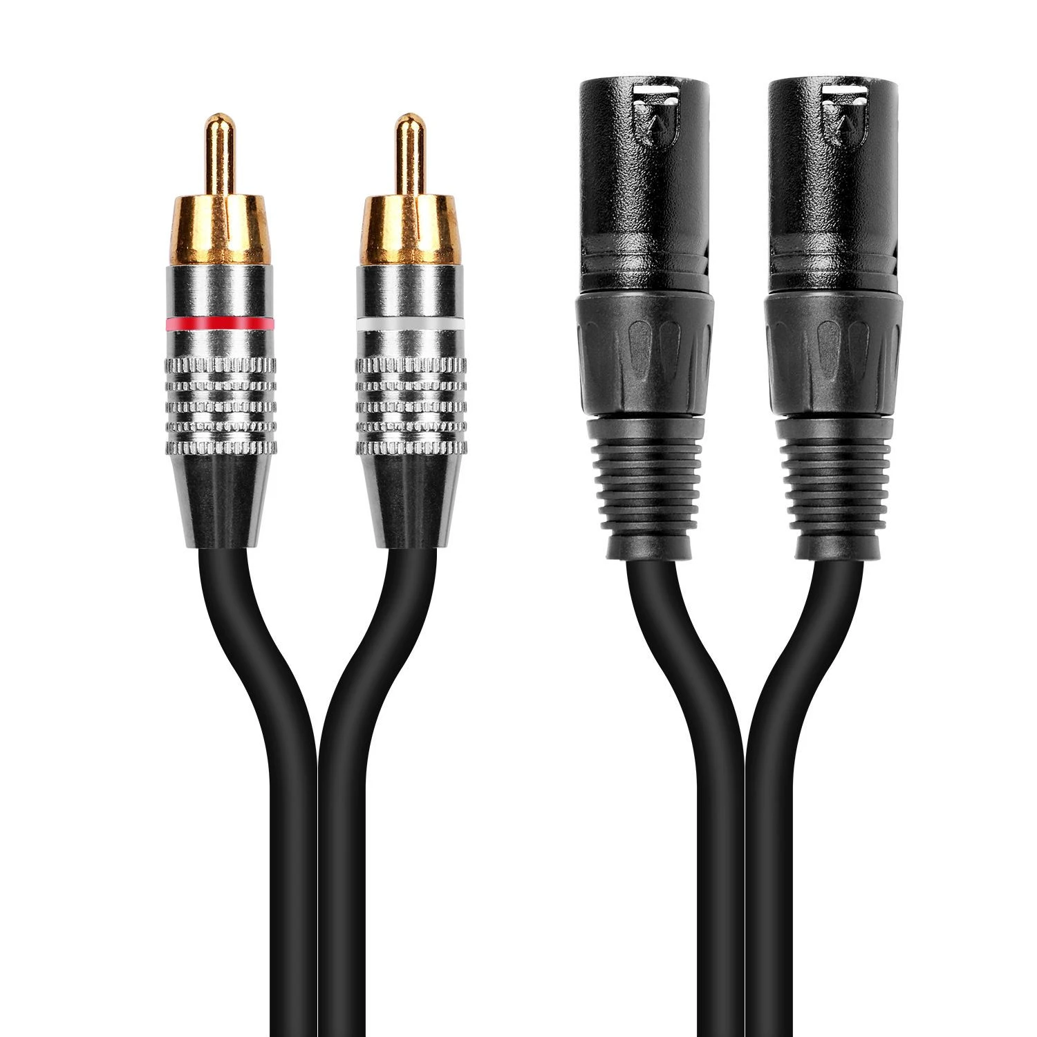 RCA to XLR Cable 4n OFC Wire for Amplifier Mixer Microphone 2 RCA Male to 2 XLR Male HiFi Audio Cable