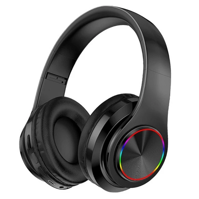 RGB Breathing Light Foldable Headphone Wireless Wired Dual Use Deep Bass Audio Device