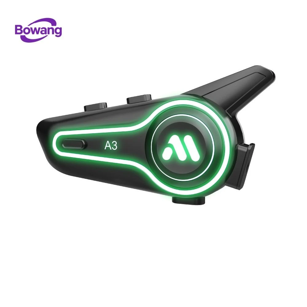 RGB Light Motorcycle Helmet Bluetooth Headset IP67 Waterproof Noise Reduction Rider Headphone
