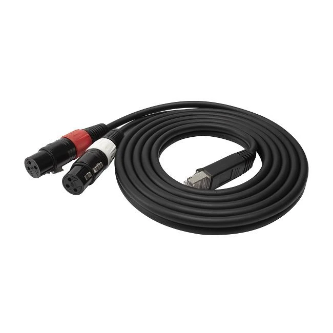 RJ45 Male to Dual 2 X XLR Microphone Audio Cable