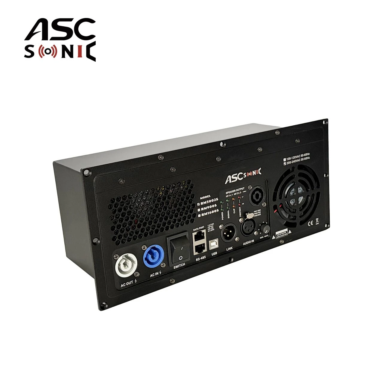 RM1600s/L Single Channel 1600W PA Subwoofer Plate Amplifier Module