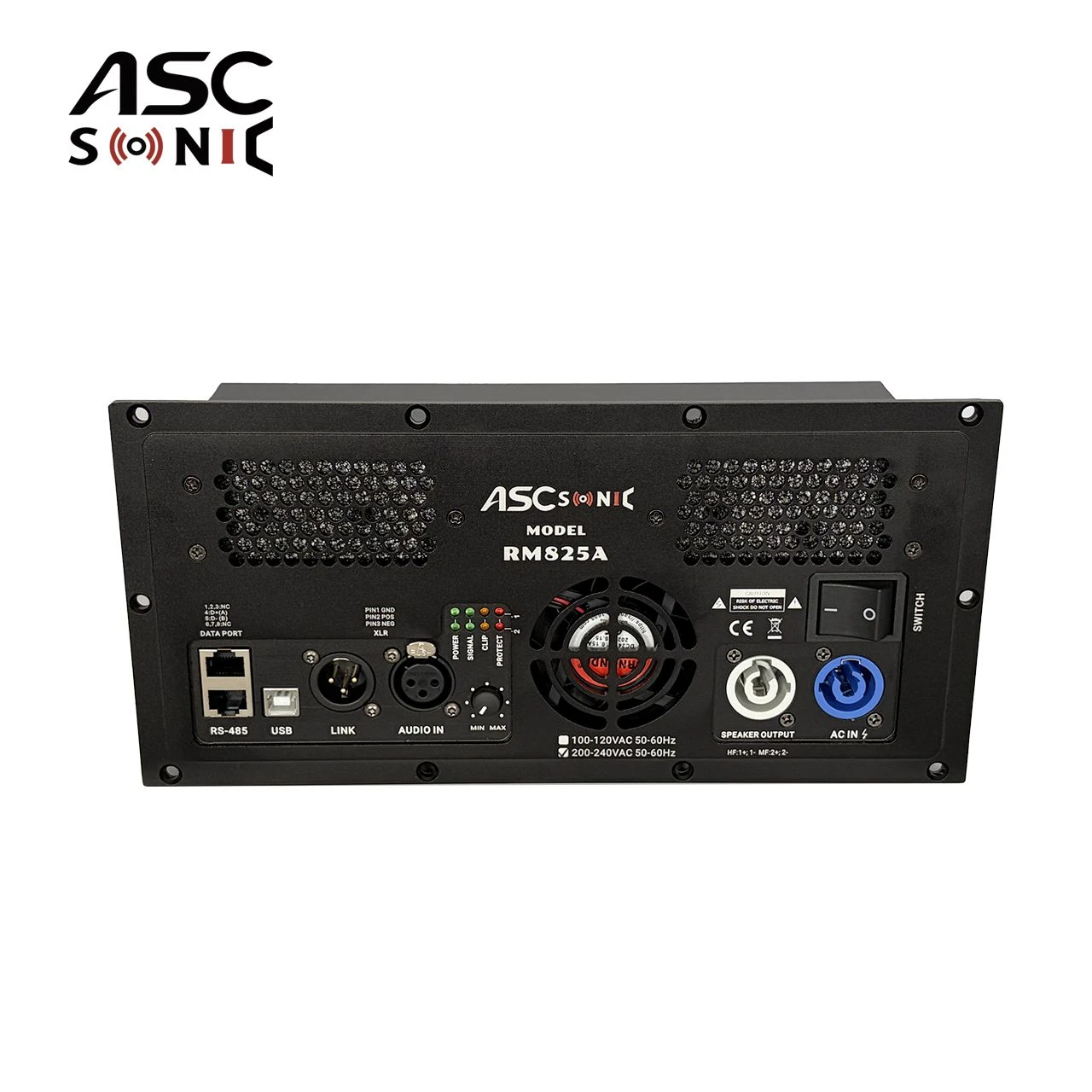 RM825A 2CH 800W+250W Self-Powered Plate Amplifier Module with DSP
