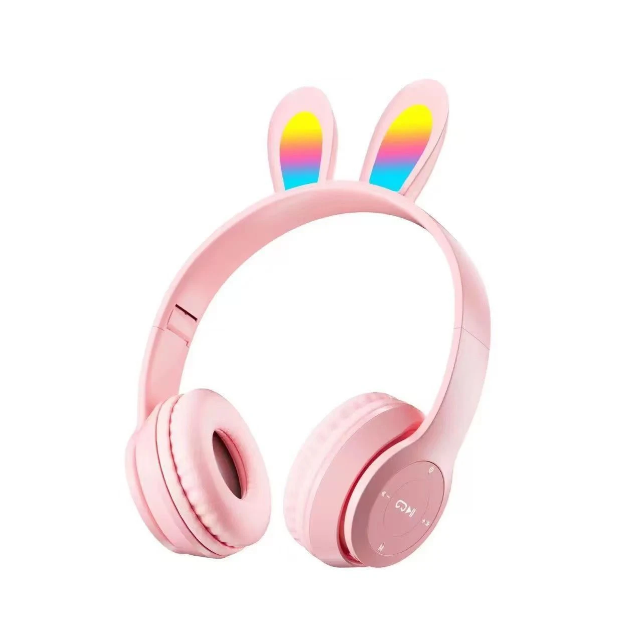Rabbit Ear Glow Wireless Bluetooth Headband Headphones Foldable Insert Card for Daily