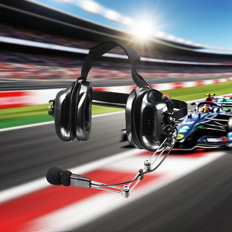Raytalk Metal Arm Bo Om B-51q Behind The Head Wired Two Way Radio Noise Canceling Headset for Racing Sports