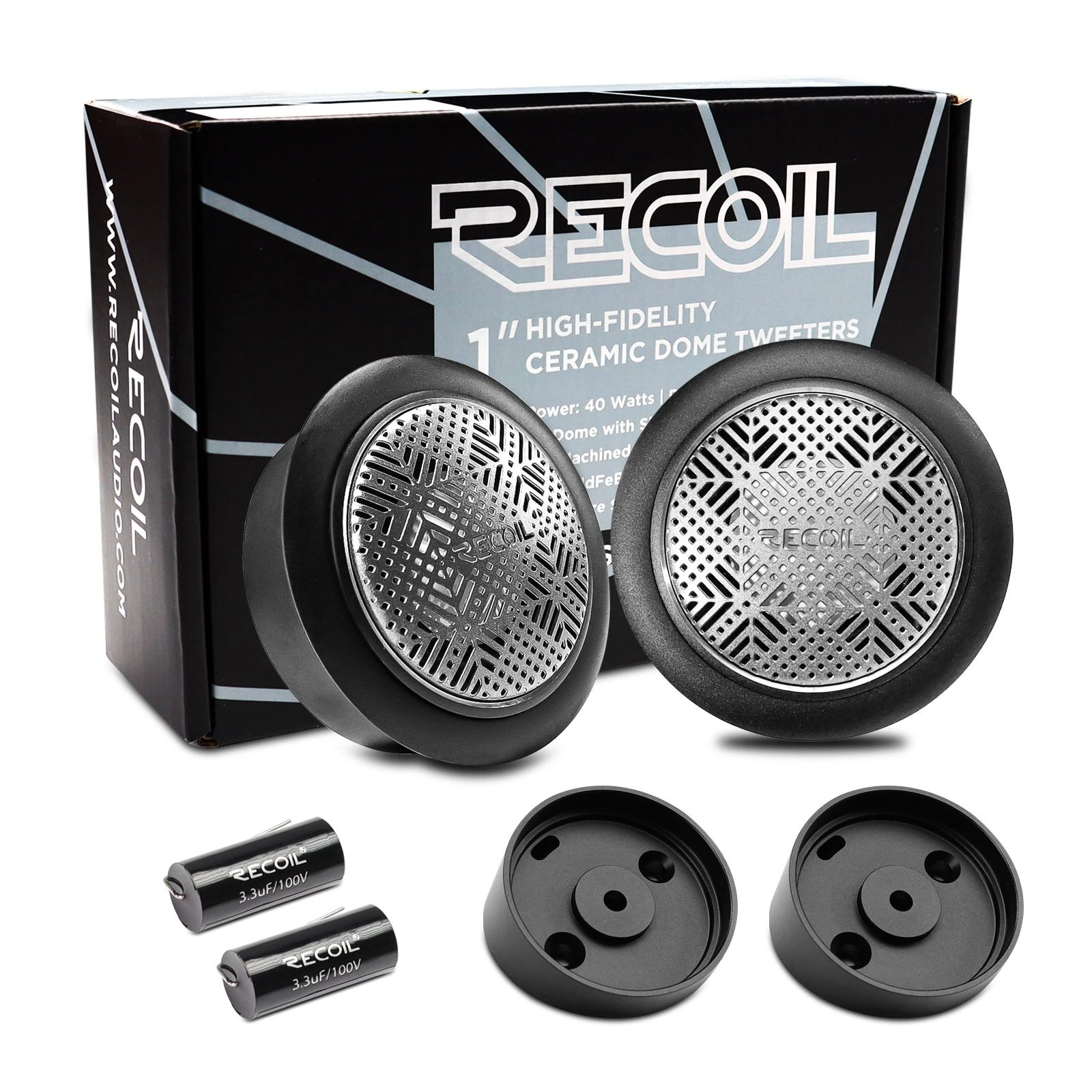 Rdt1 Echo PRO Series 1″ High-Fidelity ceramic Dome Tweeters