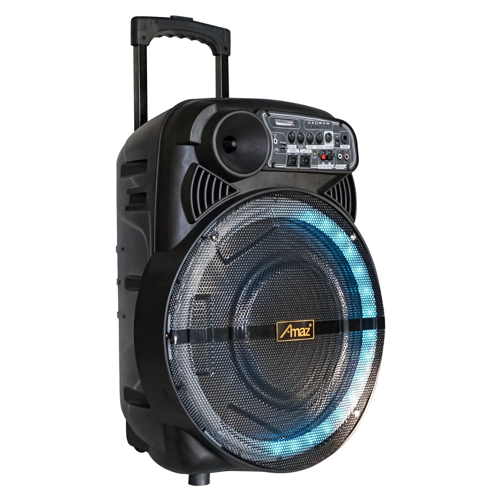 Rechargeable 15 Inch Big Power Karaoke Box Trolley Speaker