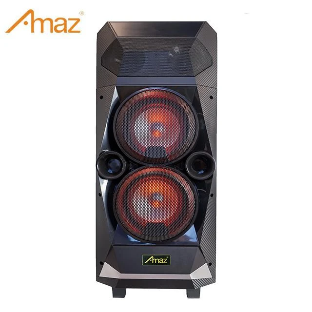 Rechargeable Dual 6 Inch Wooden Speaker Karaoke Portable Speaker