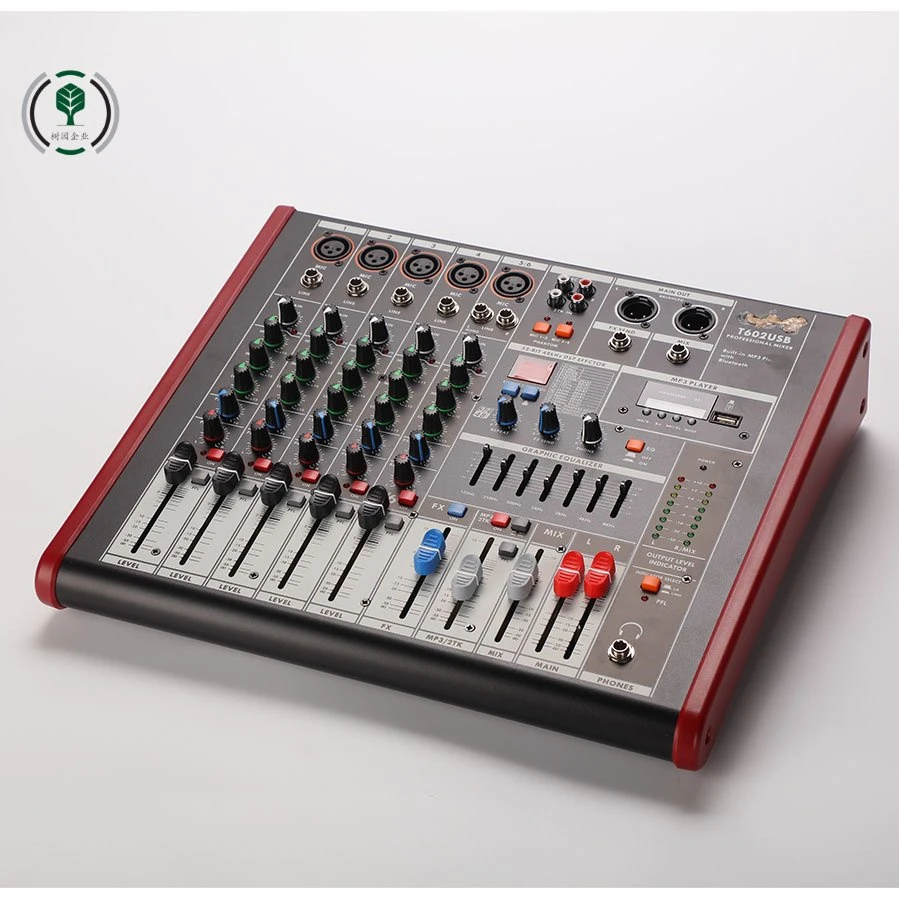 Reinforced Red Black Shell Mobile Performance Professional Audio Mixer