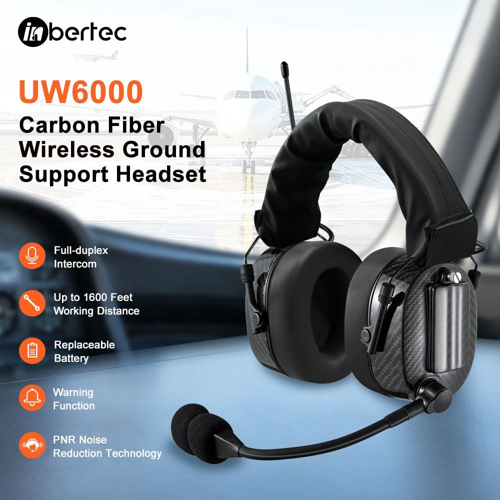 Reliable Full Duplex Ground Support Headset Uw6000 Fro De-Icing, Towing