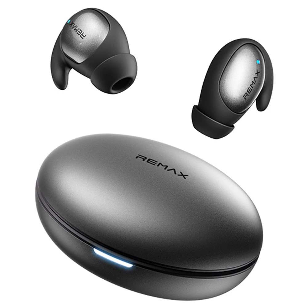 Remax Tws-01 Wireless Earbuds – Bluetooth, Enc, Sleep-Friendly, Gray