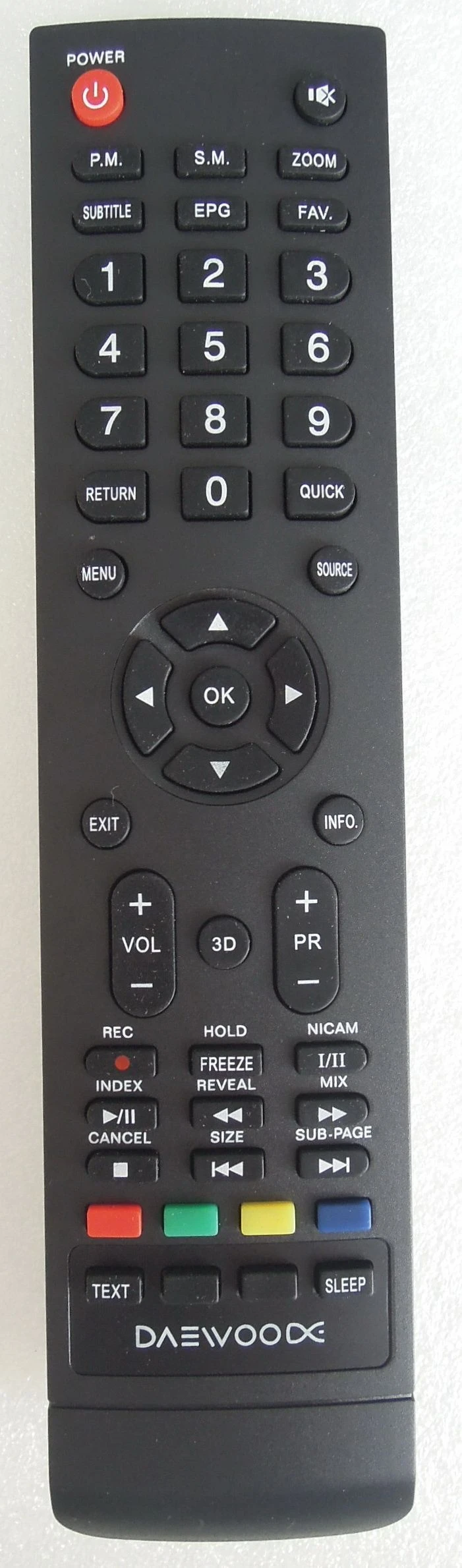 Remote Control for Daewood LED/LCD/TV