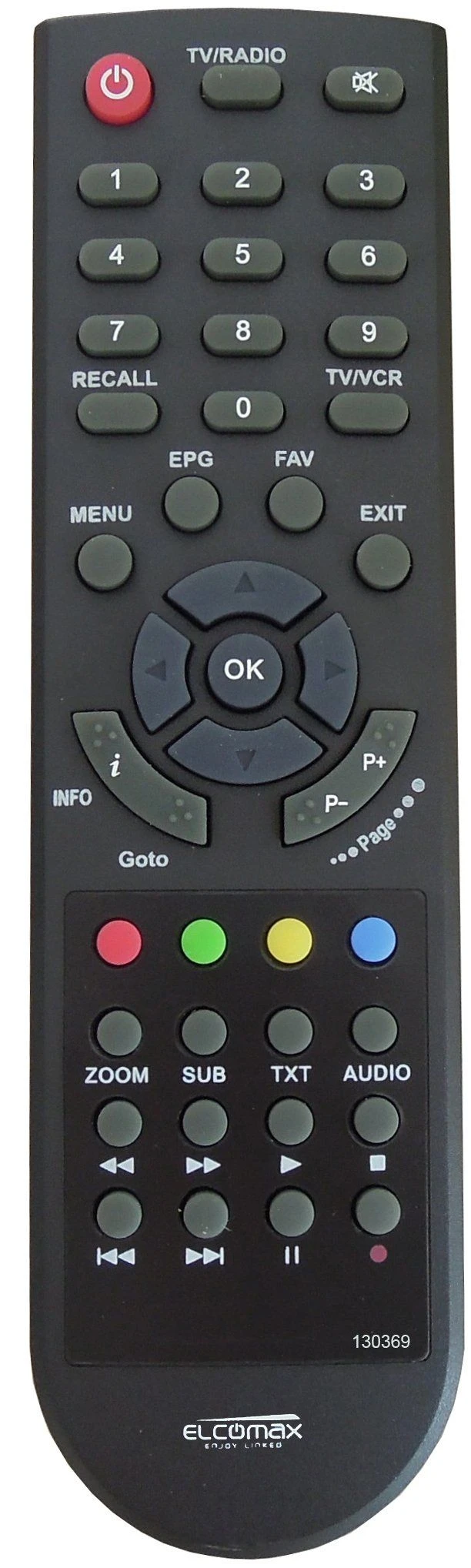 Remote Control for Elcomax LED/LCD/TV