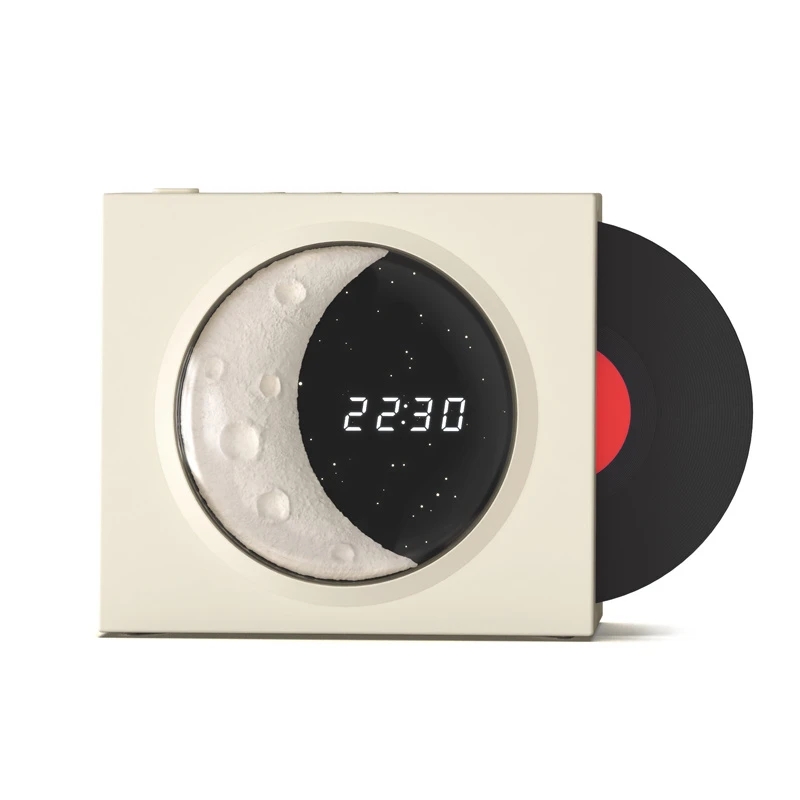 Retro Clock Starry Sky Portable Mini Bluetooth Speaker for Bedroom Office
