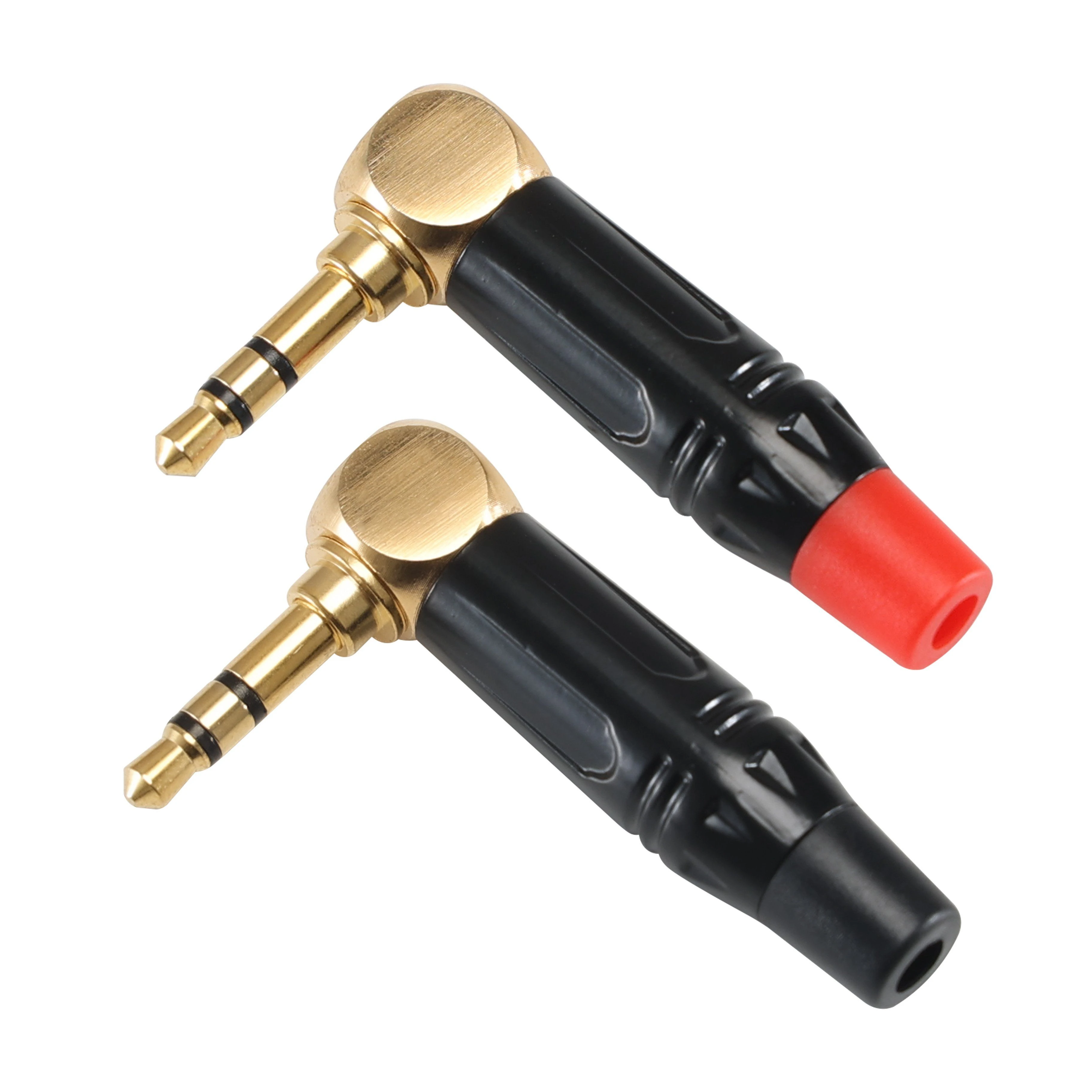 Right Angle 3.5mm Mono Stereo Headphone Connector Plug