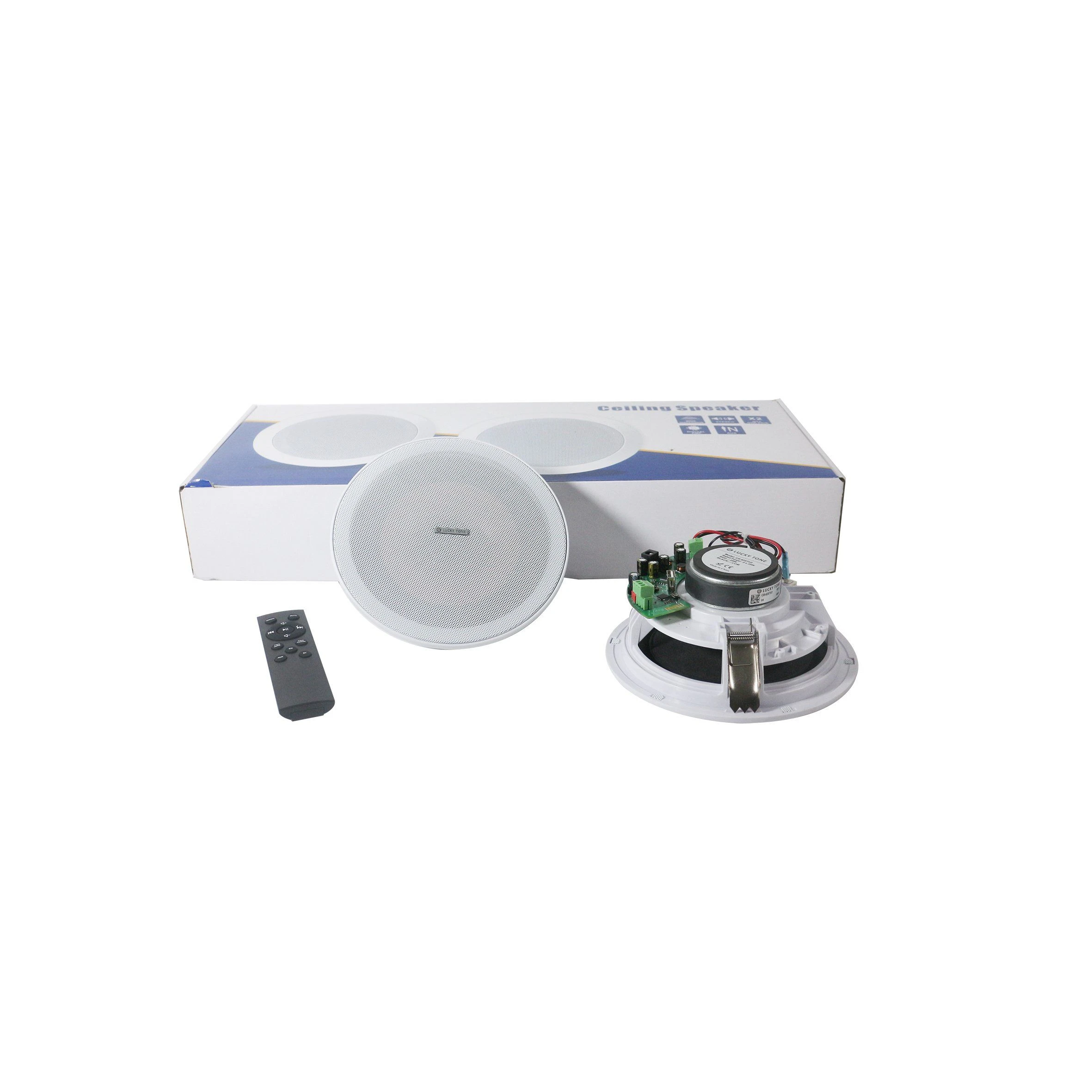 Rimless 6 Inch Smart Home 2*25W Bluetooth Two Way Ceiling Speaker with Stereo Sound