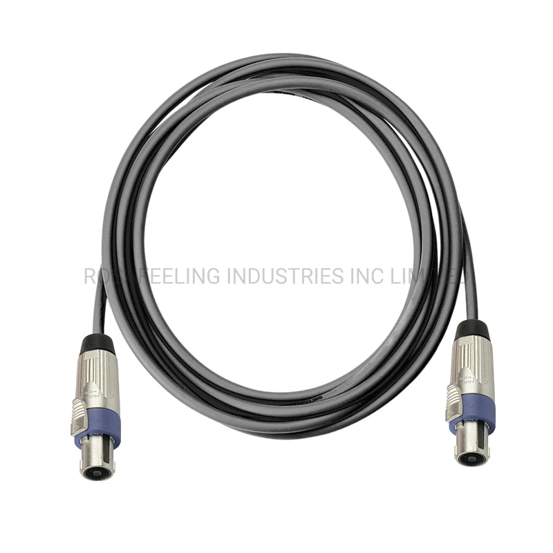 RoHS Electric PVC Insulated Wire Audio Speaker Lvds Cable Speakon Male to Male (FSC05)