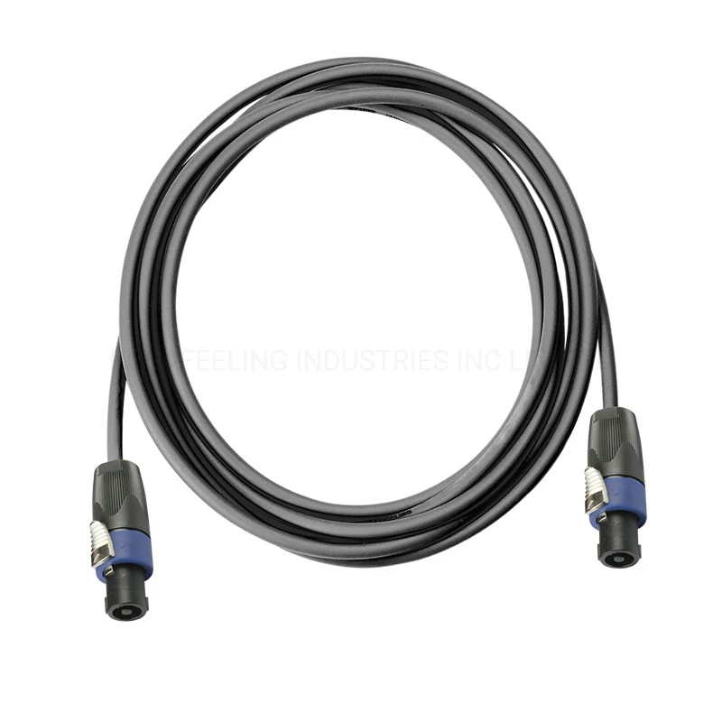 RoHS Electrical 2 Core Shielded Wire Speaker Flexible PVC Cable with Audio Connector Speakon Male to Male (FSC07)