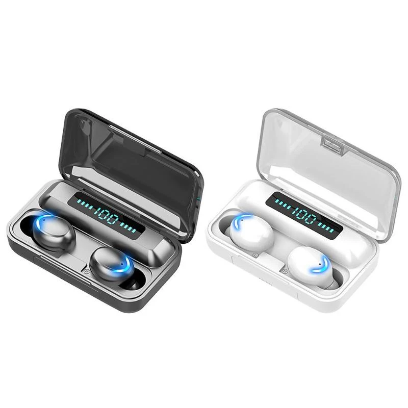 Ronc Earphones 1200mAh Charging Box Wireless Headsets 9d Stereo Sports Waterproof Earbuds Headphones