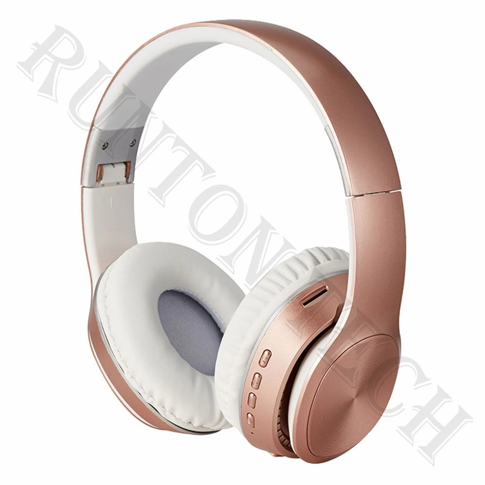 Rt058 Print Logo Bass Wireless Bluetooth Headset Headphone with Mic