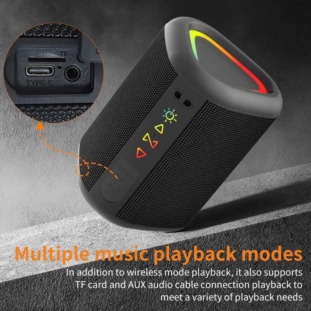 S1, Portable Mini Small Bluetooth Wireless Speaker, Portable Wireless Speakers with LED Light, Long Playtime, Enhanced Bass, Ipx6 Waterproof