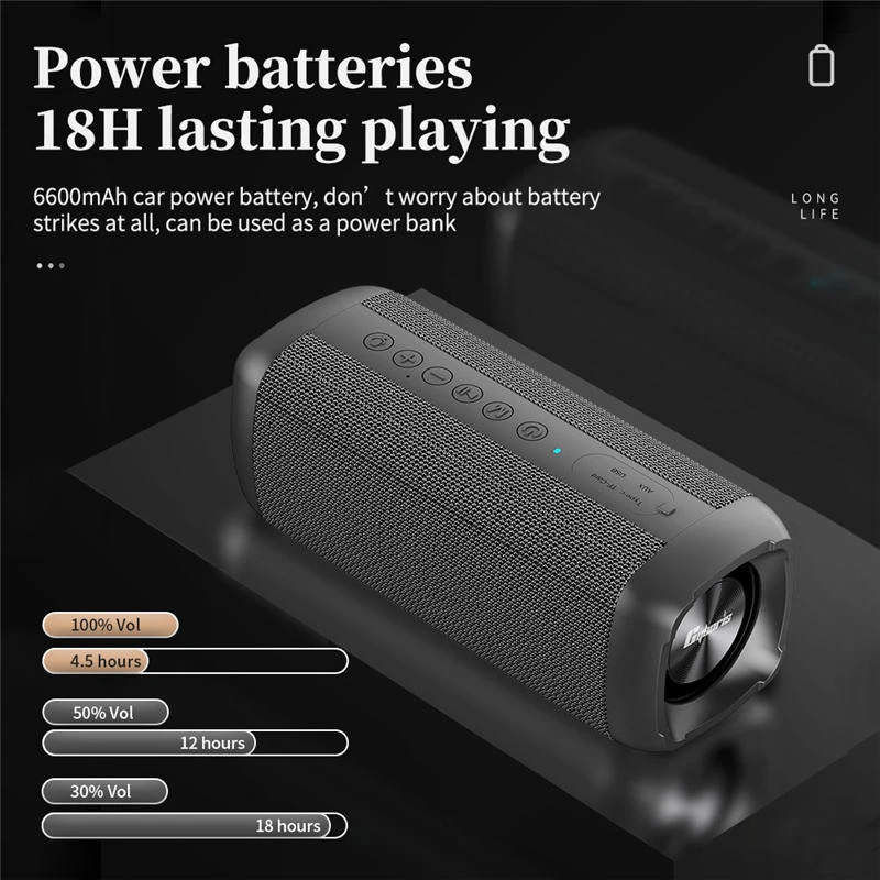 S6, Wireless Bluetooth Speaker-60W 360sound, Ipx7 Waterproof, Deep Bass Subwoofer Portable Party Boombox HiFi