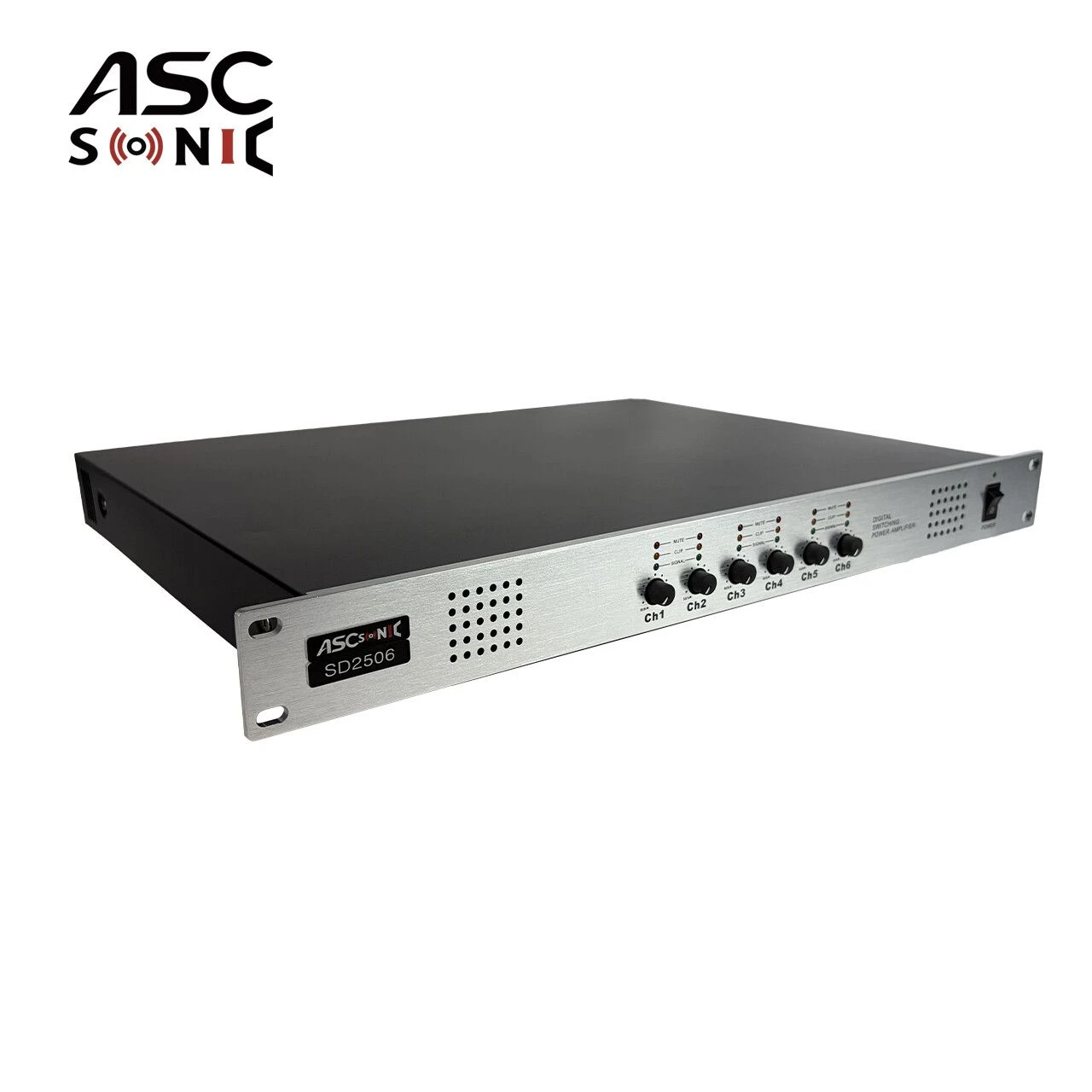 SD2506 2700 Watts 6 Channel PA Conference Amplifier 1u Rack Mount