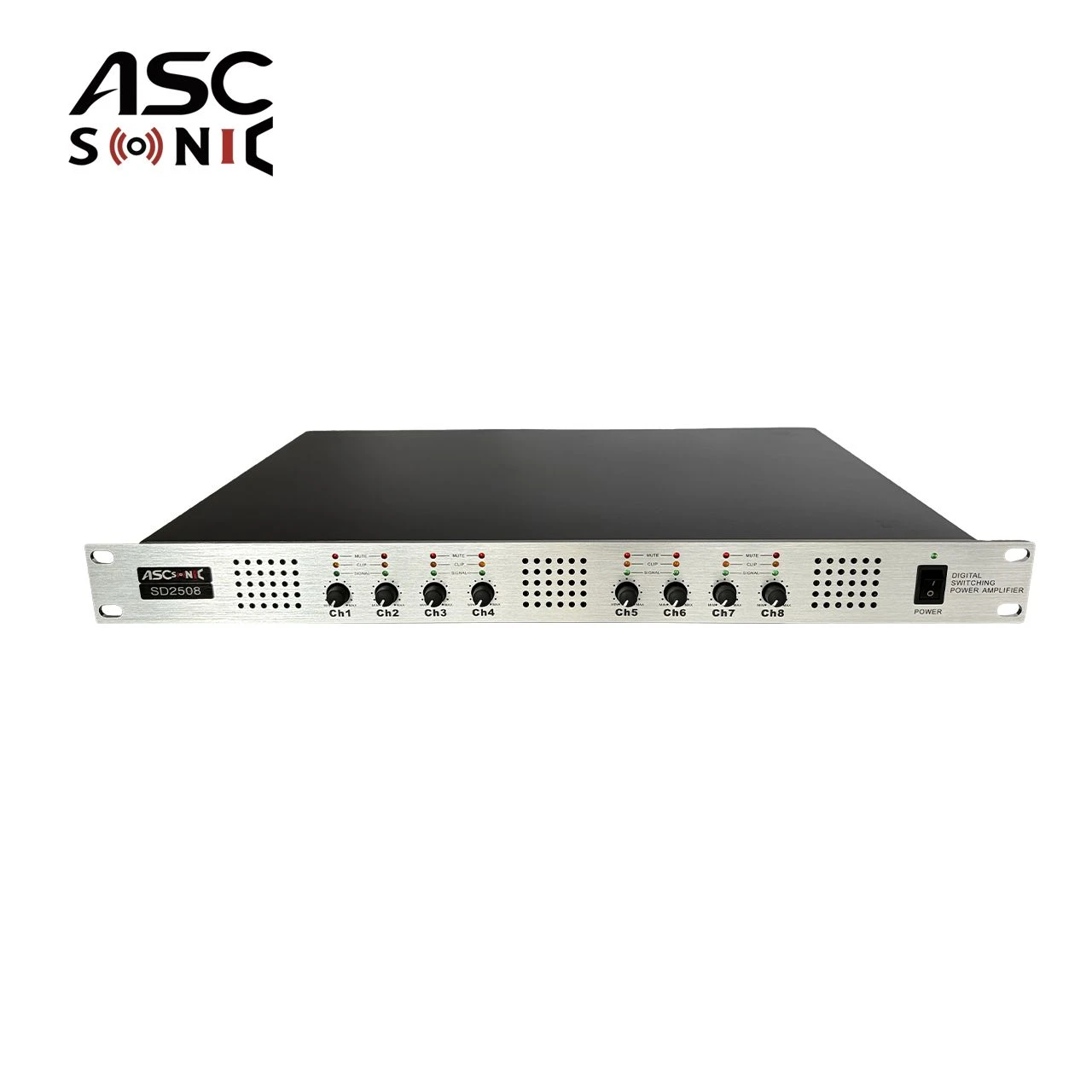 SD2508 8 Channels 250 Watts 1u Class D Audio Power Amplifier