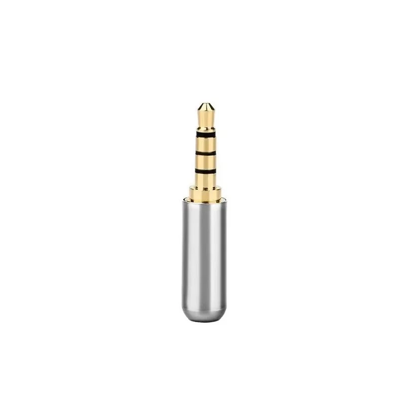 SHSE Gold-plated Pure Copper 3.5mm Audio TRRS Jack Silver Cables Connector 4.2mm