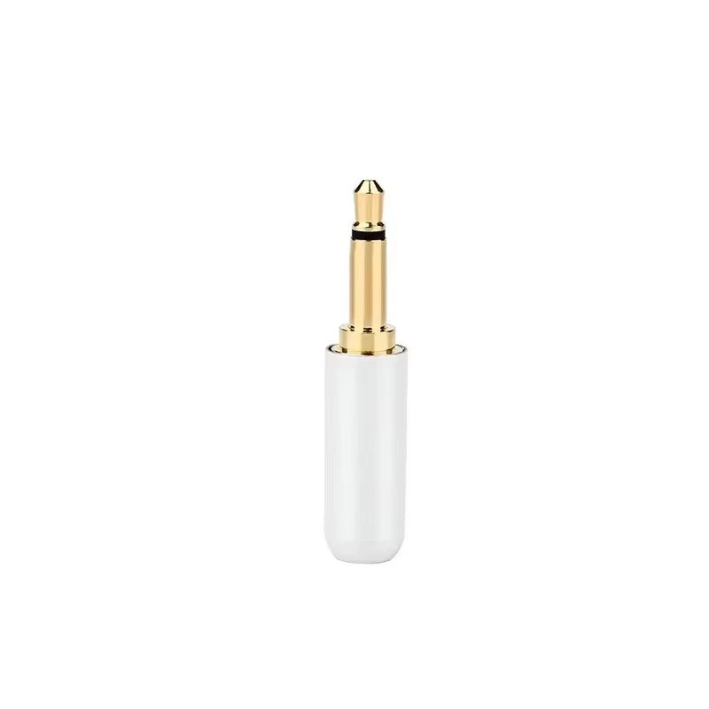 SHSE Gold-plated Pure Copper 3.5mm Audio TS Jack White Cables Connector 4.2mm