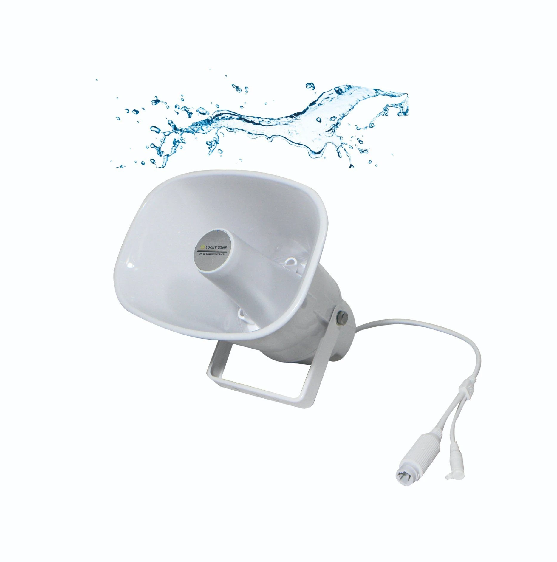SIP/ IP/ TCP Network Oval-Shaped PA Horn Speaker with Built-in Digital Amplifier for Outdoor Sound System