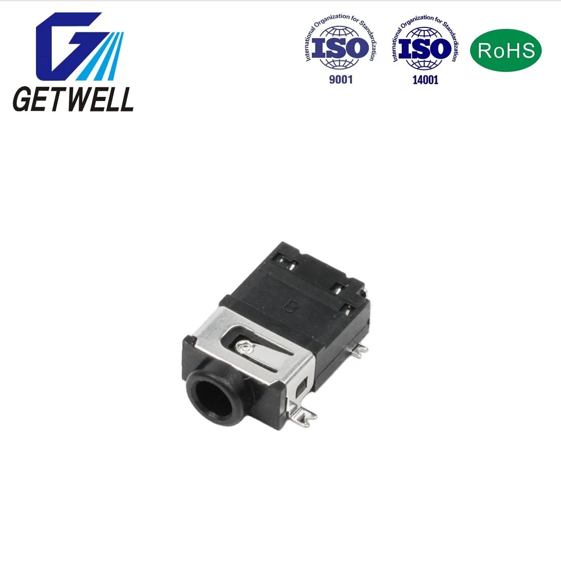 SMD Mount Type Audio Jack with PA66 LCP Plastic Housing