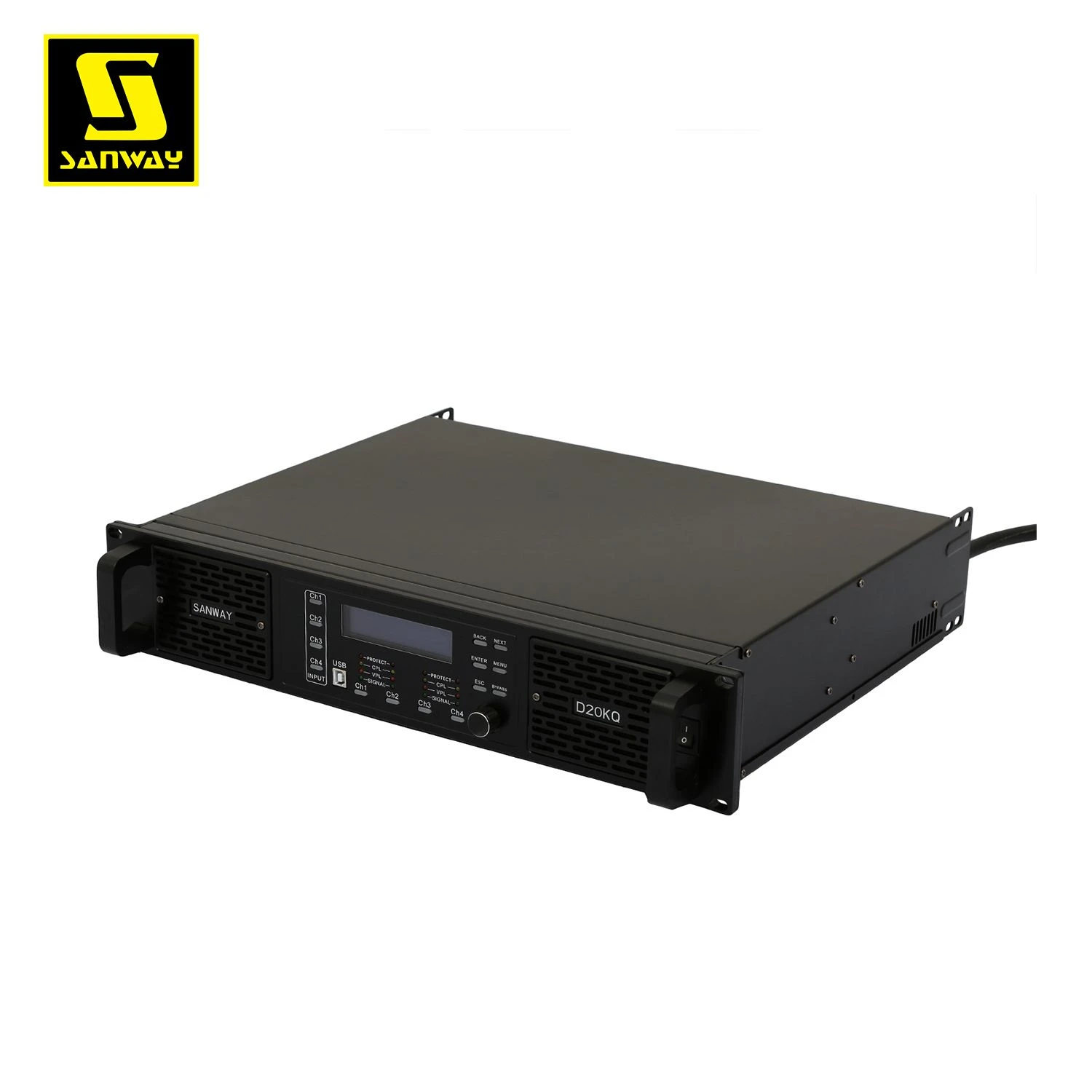 Sanway D20kq Fp20000q with DSP 4 Channel 16000W DJ Professional Audio Power Amplifier for 18 Inch Subwoofer