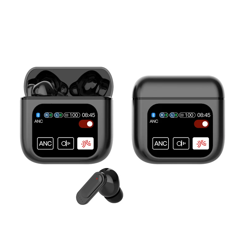 Se60 Anc Enc Bt5.4 Digital LED Touch Control Screen Tws Earbuds Wireless Earphone Headphone Headset