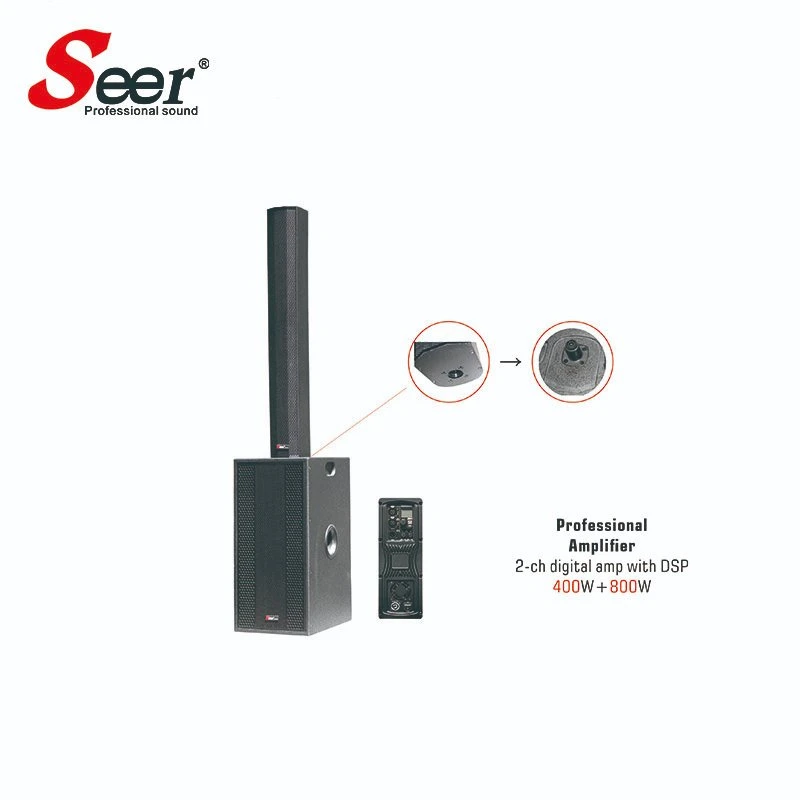 Seer Audio 3 Inch Mini Column Speaker Active Line Array for Coffee Bar PA System