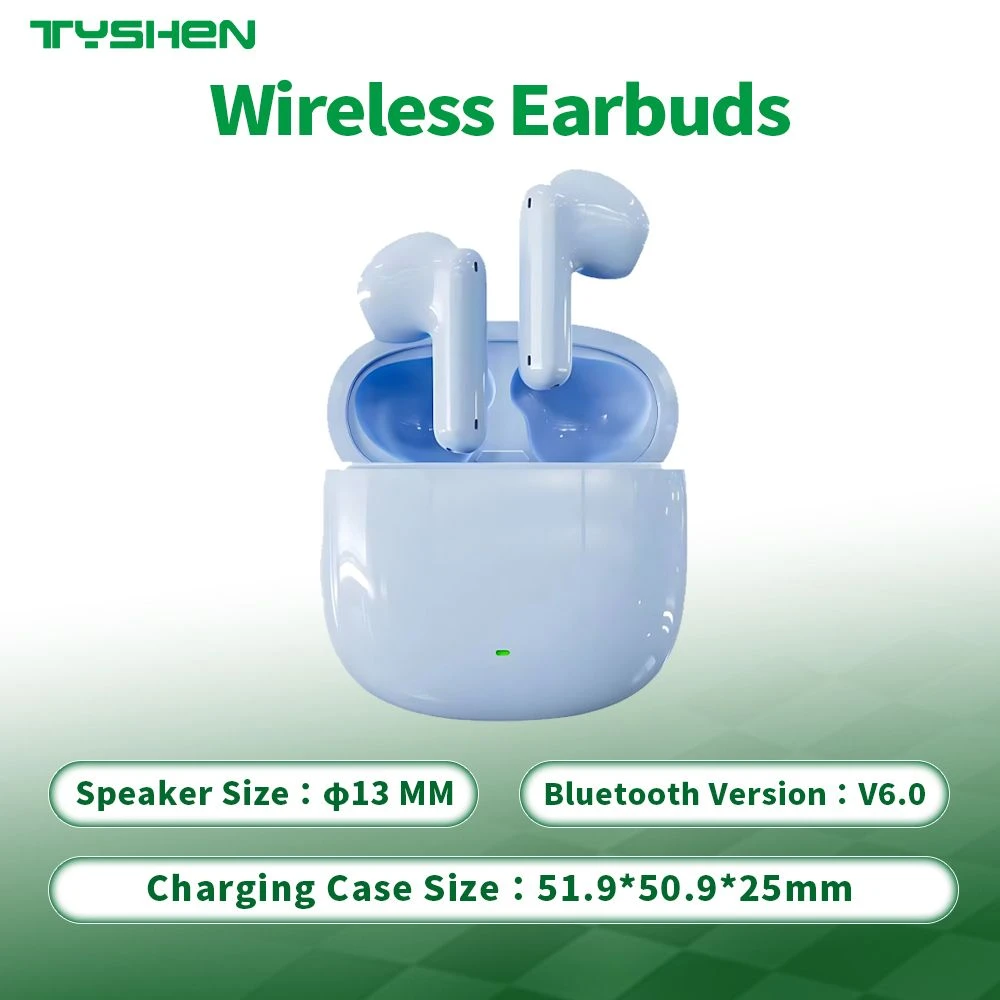Semi in-Ear Tws Headset with Bluetooth 6.0 for Clear Sound