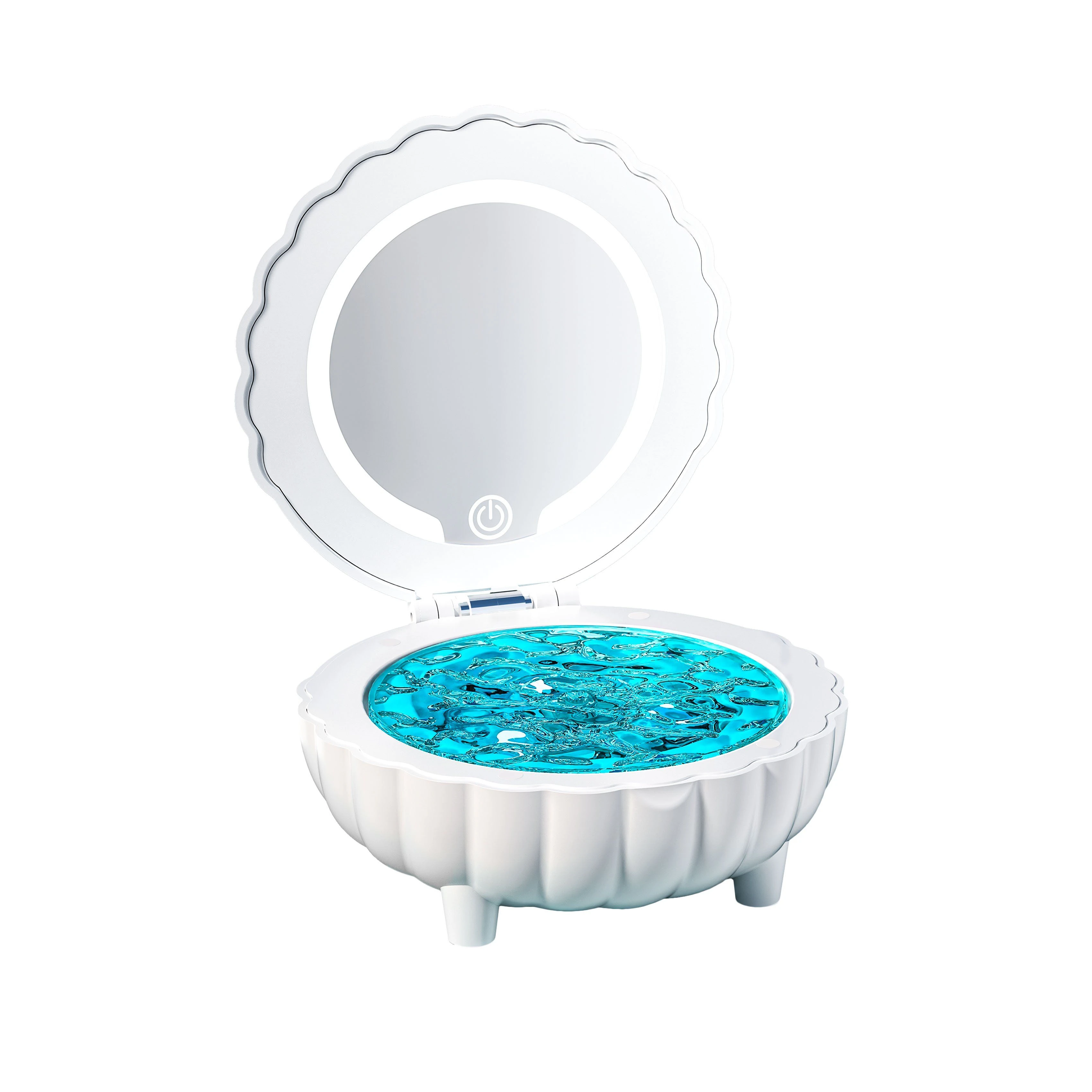 Shell Projector Lamp Mirror Bluetooth Speaker with Remote for Desk Gift