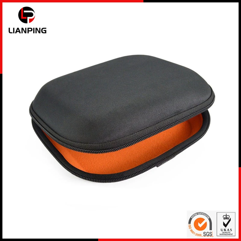 Shockproof Waterproof Zipper EVA Case for Headphone with Mesh Pocket
